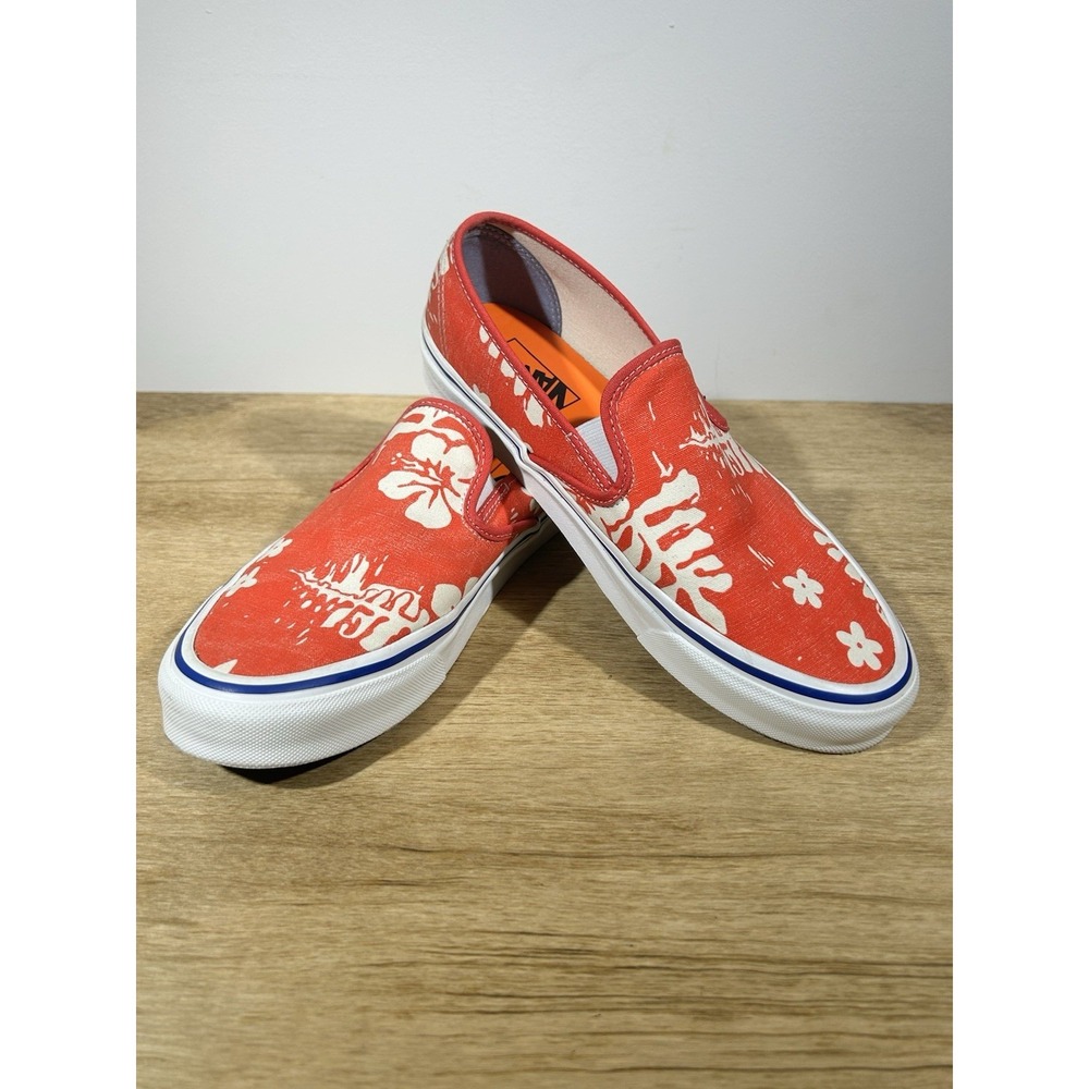 Vans Slip-on 48 Deck DX 'OG Floral‎ Orange Sneakers Men's 9 / Women's 10.5